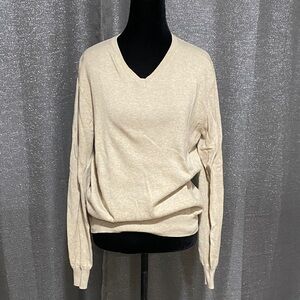 J. Crew Beige V-Neck Sweater